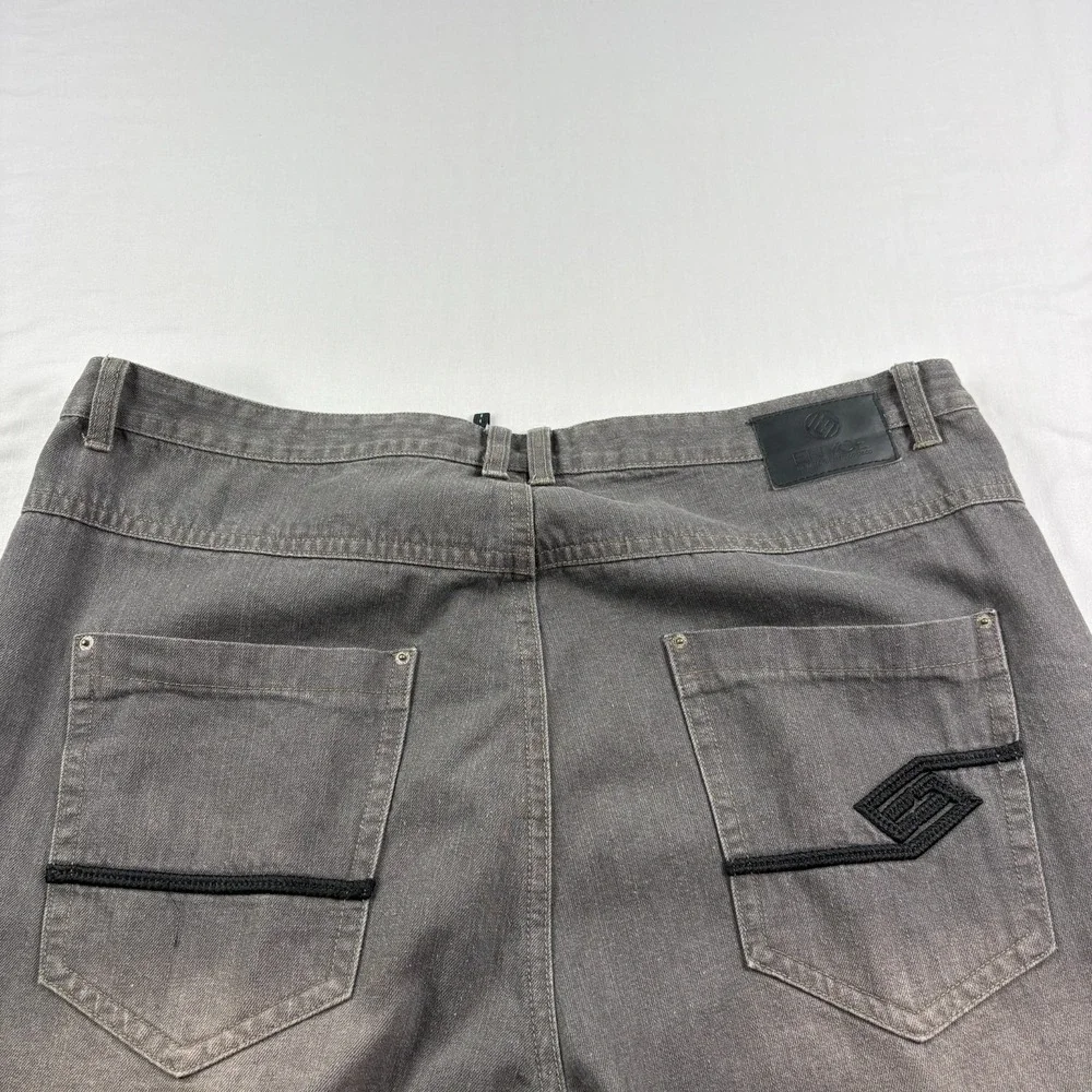 Vintage Y2K Enyce Jeans Mens 44x34 (Fits 46x34) Gray Baggy Hip‎ Hop Skater